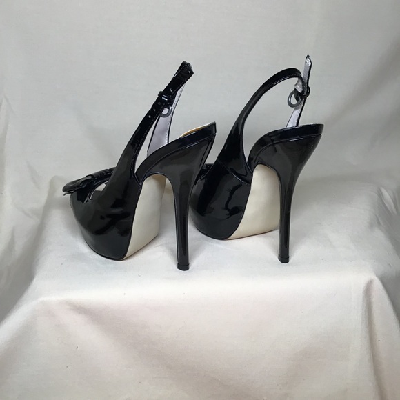 Dolce Vita black patent sling back heels size 6.5 - Picture 2 of 5